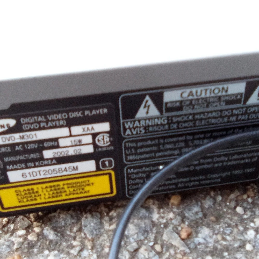 Samsung DVD Player with Remote